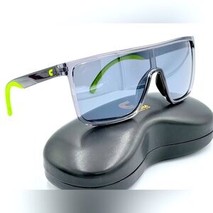 Carrera Men’s Sport Sunglasses Gray and Neon Green 8060/s Dynamic Blade NEW!!